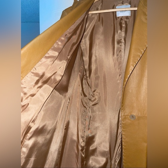 Joop! Vintage Retro Italian Leather Camel/Tan/Caramel Brown Jacket - Picture 4 of 11